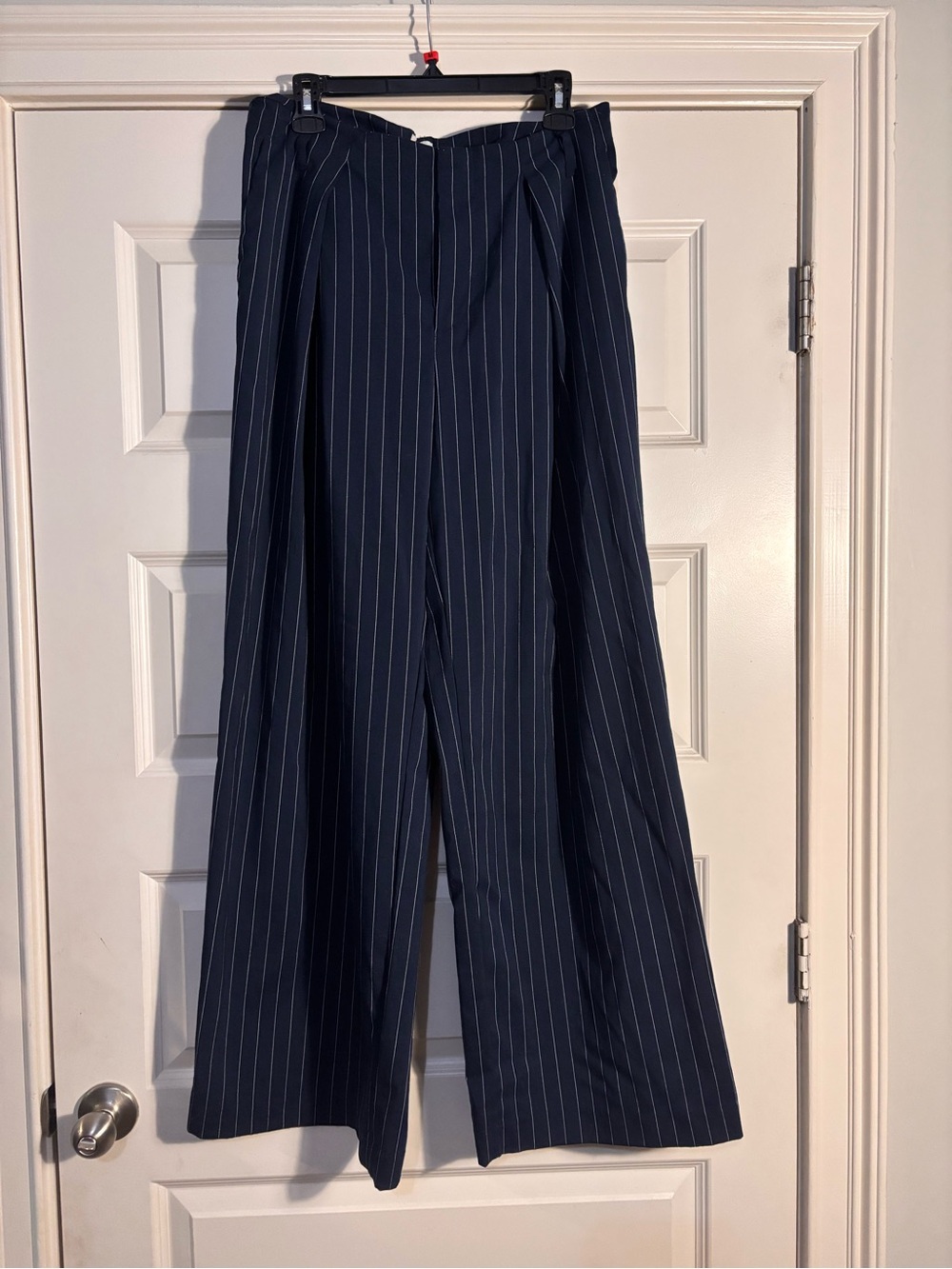 a new day navy pinstripe trousers size 10